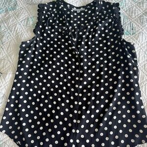 Daniel Rainn black polka dot top